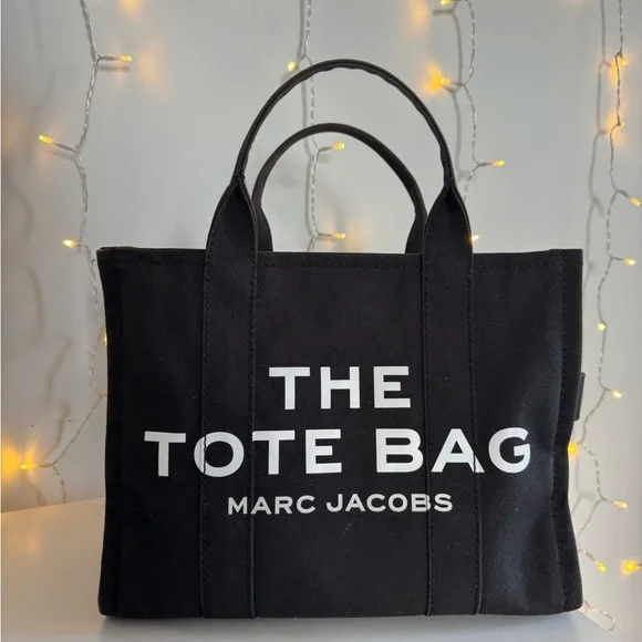 Marc Jacobs Black Tote with White Text - Picture 3 of 5